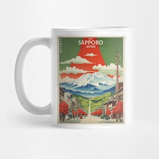 Sapporo Japan Vintage Poster Tourism Mug